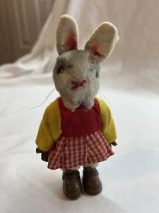 Steiff Bibbie Mohair Rabbit Bunny 5" Tall Vintage Rare - Picture 1 of 3