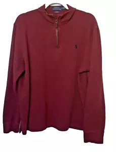 Polo Ralph Lauren Suéter Para Hombre Grande 1/4 Cremallera Manga Larga Pullover Estate Rib - Imagen 1 de 11