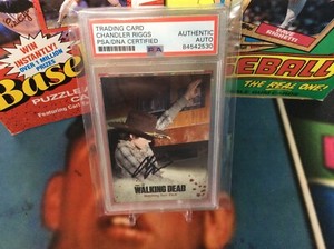 2014 Cryptozoic Chandler Riggs "Carl" PSA/DNA The Walking Dead Auto signed card 