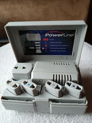 POWER LINE GLOBAL FOREIGN TRAVEL VOLTAGE CONVERTER KIT ADAPTER PLUGS GP-1600  - Image 1 of 4