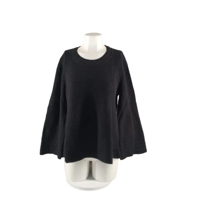 New STYLE&CO Flared Sleeve Sweater LARGE(12-14) Cotton Blend Black Pullover - Image 1 of 4