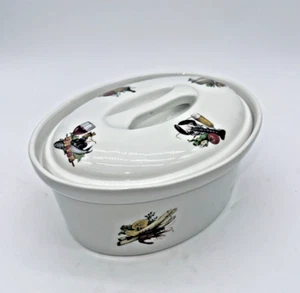 Rara casseruola vintage HTF Cordon Bleu BIA con coperchio design frutti di mare 10 x 8 x 4" - Foto 1 di 19