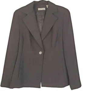 Kate Hill Women's Black Lined One Button Career Blazer Size 6P - Picture 1 of 8