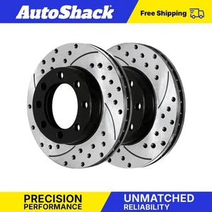 Front Drilled Slotted Brake Rotors for Dodge Ram 1500 Ram 2500 Ram 3500 V8 - Picture 1 of 7