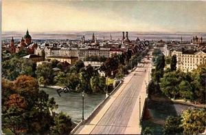Munich Germany Postcard Blick vom Maximilianeum WIRO Künstlerkarte Unused - Picture 1 of 2