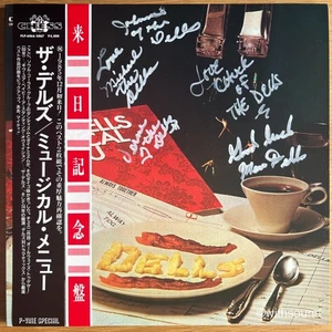 THE DELLS Musical Menu JAPAN DOUBLE LP W/OBI AUTOGRAPHED SIGNED 1985 CHESS - Imagen 1 de 12