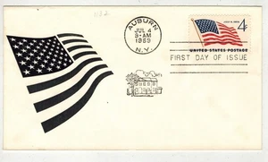 1959 AUBURN NY OLD GLORY 49 STAR FLAG 1132 FDC SCARCE UNLISTED UNKNOWN - Picture 1 of 1
