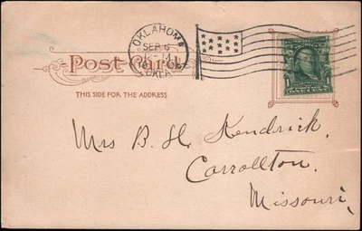 Оклахома (Сити) Оклахома Территория в Кэрролтон Миссури, 1906 - Изображение 1 из 2