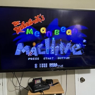 Dr. Robotnik's Mean Bean Machine Sega Genesis w/ Case, No Manual Gift Fast Ship - Image 1 of 3