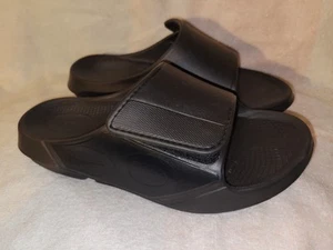 OOFOS OOahh Sport Flex Slides M 9 W 11 schwarz Komfort Erholung Sandalen - Bild 1 von 7