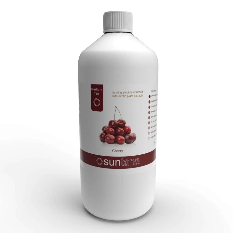 Suntana Cherry 中号深色乳液 适用于喷雾棕褐色,1000 毫升 — 第 1/1 张图片