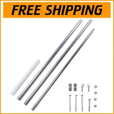 Poste telescópico de acero galvanizado de 12,5 pies para soporte seguro para casa de aves Foto 1 de 4