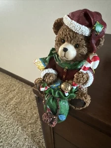 Teddybär Weihnachten Strumpf Mantel Haken Aufhänger groß schwer Badcock Möbel - Bild 1 von 11