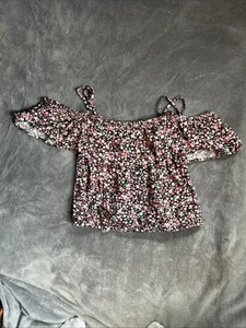 Women’s Off The Shoulder Floral Top Size Medium - Picture 1 of 3