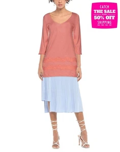 RRP €710 BLUGIRL BLUMARINE Silk Longline Jumper IT42 US6 UK10 M Made in Italy - Picture 1 of 6