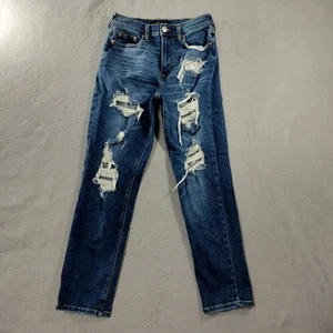 Aeropostale Stretch Mom Jean Distressed Blue Denim Womens Size 2R - Picture 1 of 6