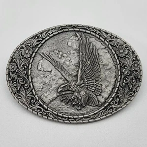 ⭐️ Vintage 1982 Eagle Wildlife Nature Men's Belt Buckle - Indiana Metal Craft - Picture 1 of 2