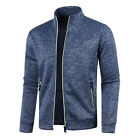 Sweatshirt Pocket Zipper Jackets Casual Stand Coats Tops Collar Sweater Jacket O