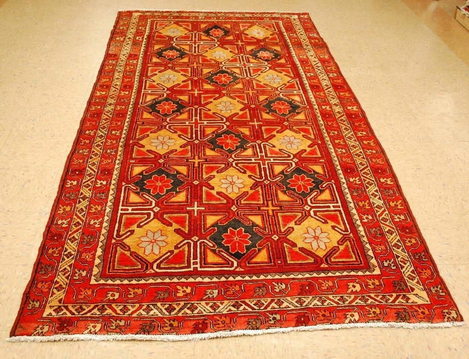 OLD,ANTIQUE CAUCASIAN DESIGN LONG RUG 5' x 10'5" GALLERY_FOYER SIZE - Image 1 of 4