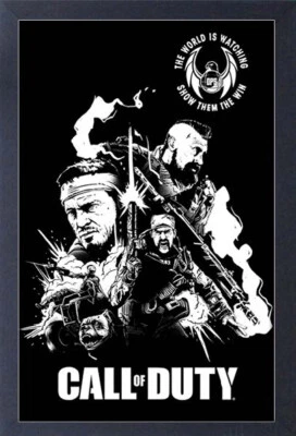 CALL OF DUTY GROUP 13x19 FRAMED GELCOAT POSTER VIDEO GAMES COD GIFT FUN CLASSIC! - Image 1 of 2