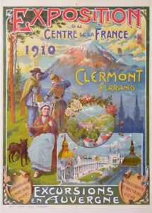 TAILHANDIER CLERMONT FERRAND EXPOSITION CENTRE FRANCE AUVERGNE 1910 OLD POSTER - Picture 1 of 1