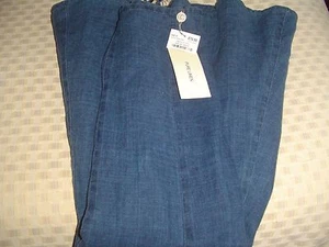 Country Casuals Pure Denim Look 100% Linen Skirt 16 NWT - Picture 1 of 4