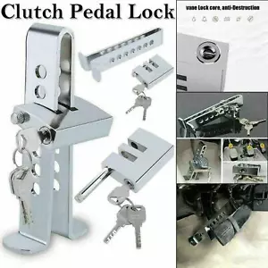 BLOCCO PEDALE FRIZIONE FRENO AUTO INOX VOLANTE AUTO SICUREZZA ANTIFURTO UK - Foto 1 di 7