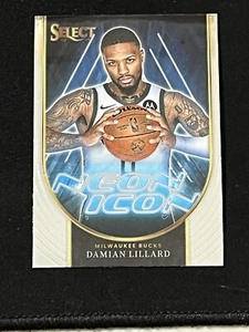 2023-24 Panini Select Basketball #17 Damian Lillard Neon Icon Milwaukee Bucks - Foto 1 di 2