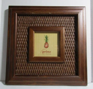 Prinz Brown Wood Weave Photo Picture Frame for 3"X 3" Photo in 9" X 9"Frame READ - Picture 1 of 5