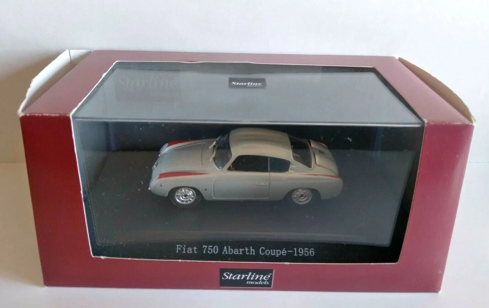 FIAT 750 ABARTH COUPE' 1956 STARLINE SCALA 1:43 SILVER  - Immagine 1 di 1