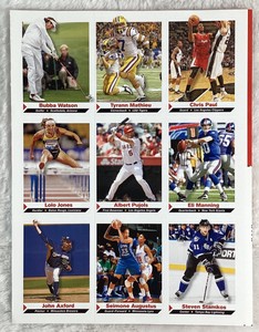 Eli Manning 2012 SPORTS ILLUSTRATED SI FOR KIDS CARD UNCUT SHEET SERIES 5