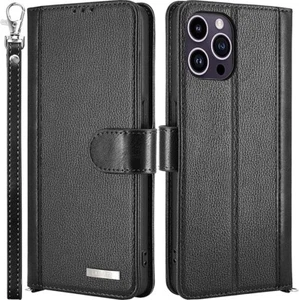 LAIRTTE Wallet Case for iPhone 14 Pro with Card Holder RFID Blocking and Wrist - Picture 1 of 5