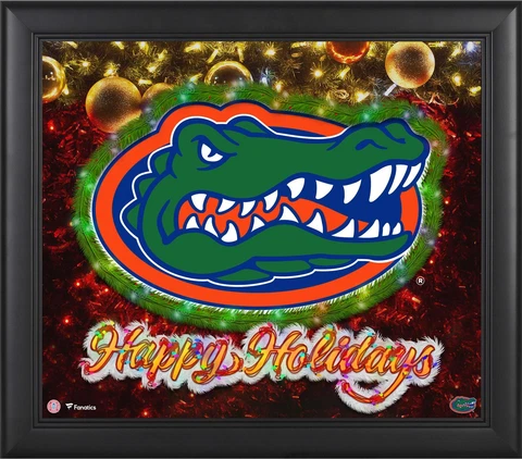 Florida Gators Framed 15" x 17" Happy Holidays Collage Cover