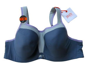 NWT Panache 5021 Full-Busted Underwire Sports Bra in Grey 38C