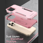 For Apple iPhone 13 Pro Case Shockproof Dual Layer Rugged Cover Light Pink