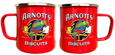 SET of 2 ARNOTT`S 425ml Enamel Mugs - Licensed - Image 1 of 2