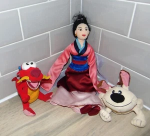 Disney's Mulan Plush Soft Toys  - Mulan 13", Little Brother, Mushu 6.5" - Picture 1 of 12