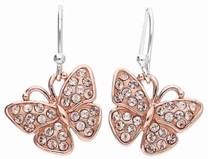 guess UBE41012 Paar Ohrhänger Ohrringe damen in farbe rosegold kristall neu - Bild 1 von 7