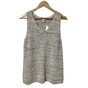 J. Jill Women's Sleeveless Cotton Linen Knit Tank Size S Petite Rosebud NWT - Picture 1 of 7