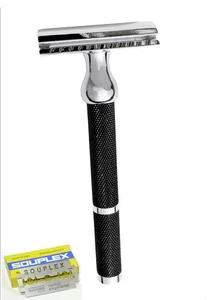 NTS Parker 71R Rasierhobel Nassrasierer + 10 SOUPLEX Rasierklingen aus Solingen