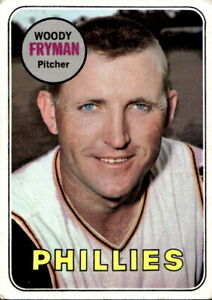 1969 Topps Woody Fryman 51 Philadelphia Phillies LOW GRADE!