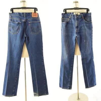 Pantalones de mezclilla vintage de los 80 Levis 517 lavados a la piedra oscura pierna recta para hombre 36 x 36 elásticos Foto 1 de 4