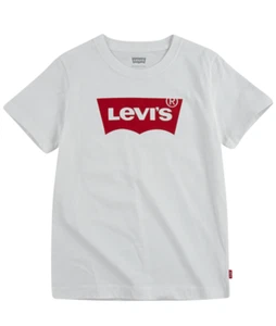 Levi's Kids T-Shirt White Size 5S Short Sleeve Crew Neck Logo Tee Boys Girls - Picture 1 of 2