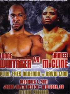 Lance Whitaker vs McCline Official Boxing Program December 1, 2001 New York City - Picture 1 of 1