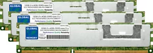 12GB (3x4GB) DDR3 1066/1333/1600MHz 240-PIN ECC REGISTERED RDIMM SERVER RAM KIT - Picture 1 of 1