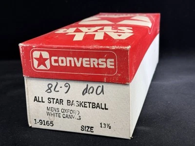 Vintage Converse All stars USA Made 1978 Oxford Basketball White Canvas 13.5 - Image 1 of 4