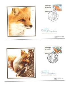 GREAT BRITAIN 2015 BENHAM LTD EDITION WINTER fUR & FEDERN FDC'S - Bild 1 von 2