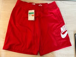 NWT Nike kids logo red sweat shorts red youth XL - Picture 1 of 2