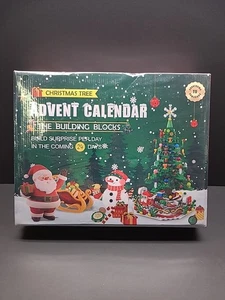 Christmas Tree Advent Calendar Building Blocks 24 Days New Sealed  - Picture 1 of 6