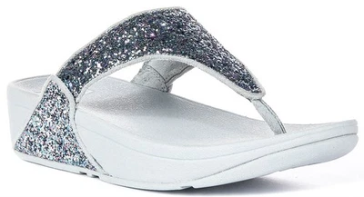 Fitflop Lulu Múltiple Tonal Purpurina con Tira Mujer Sandalia En Azul Ru 3-8 - Imagen 1 de 4